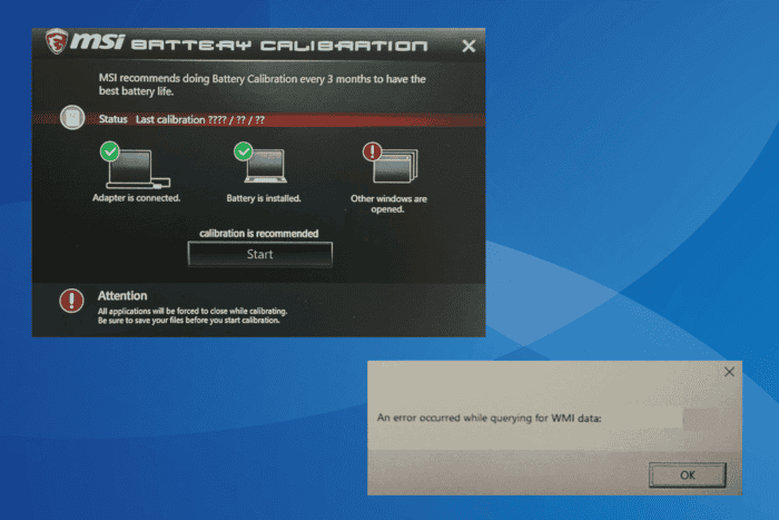 fix msi dragon center battery calibration not working