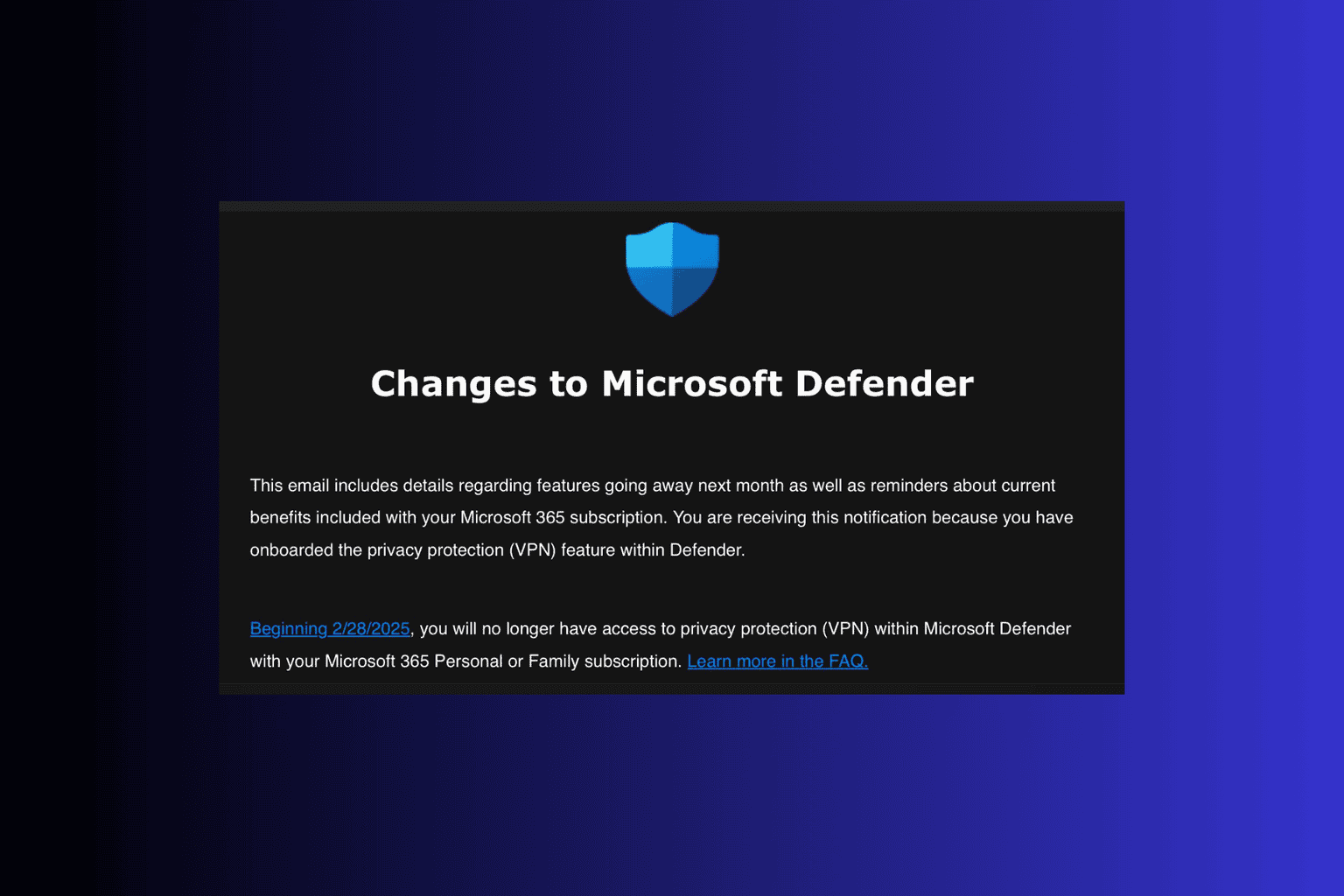 Microsoft outed the Microsoft Defender VPN