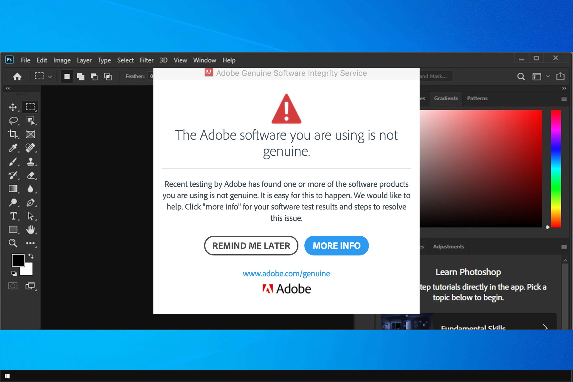 Aplicativo Adobe não é original: formas de remover o pop-up