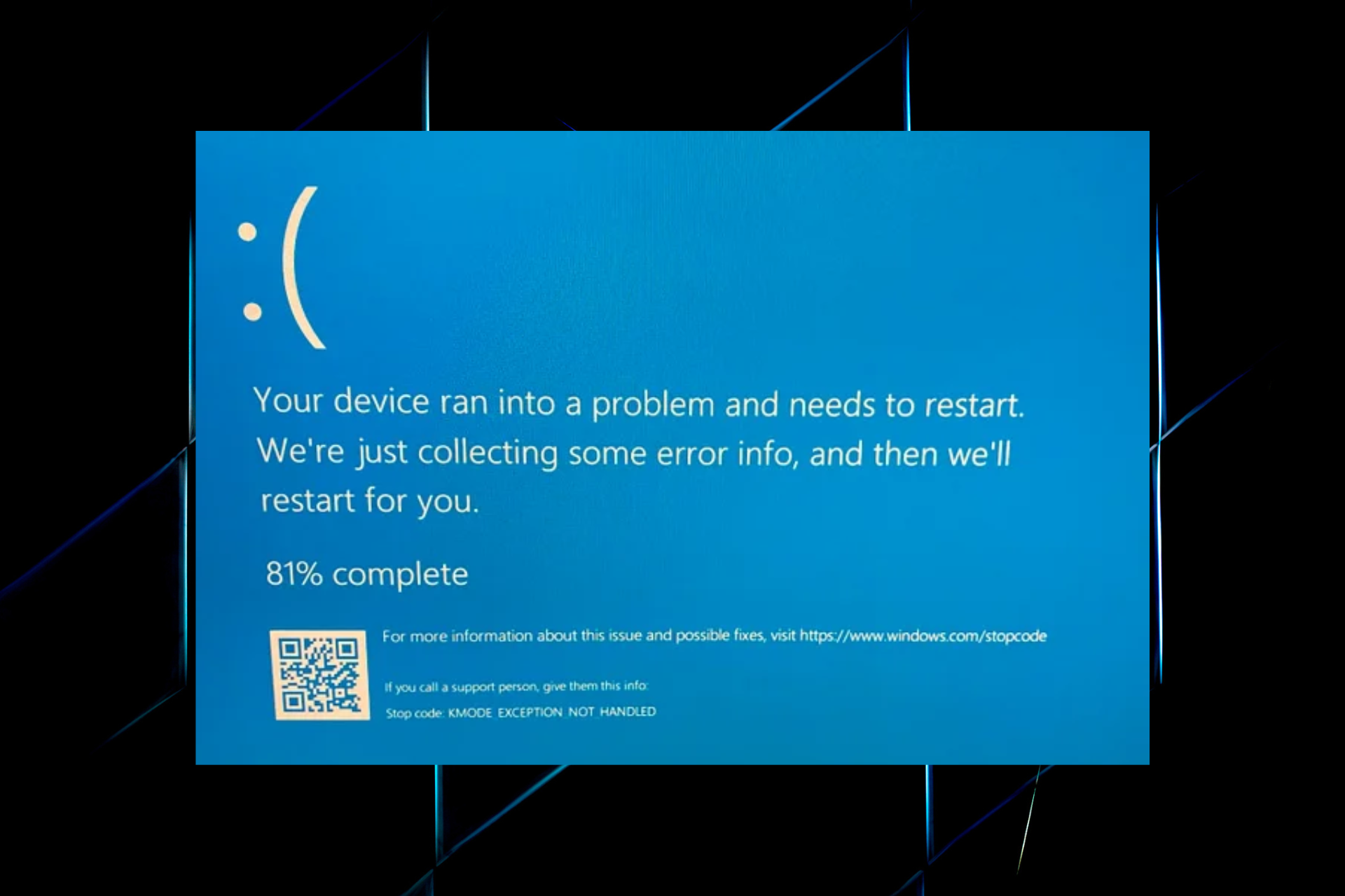 Falha “Kmode Exception Not Handled”: como corrigir este loop de inicialização BSOD