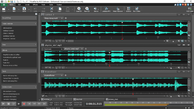 WavePad Audio Editing Software banner