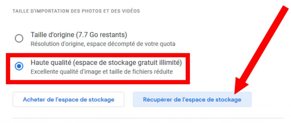 Google Drive Recuperer espace de stockage et Compresser