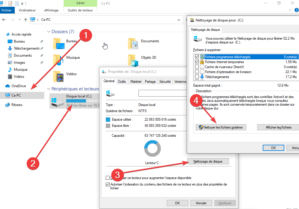 OneDrive: Liberer espace sur disque dur de l'Explorateur de fichiers