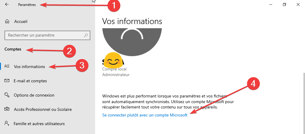Onedrive Se connecter plutôt avec un compte Microsoft
