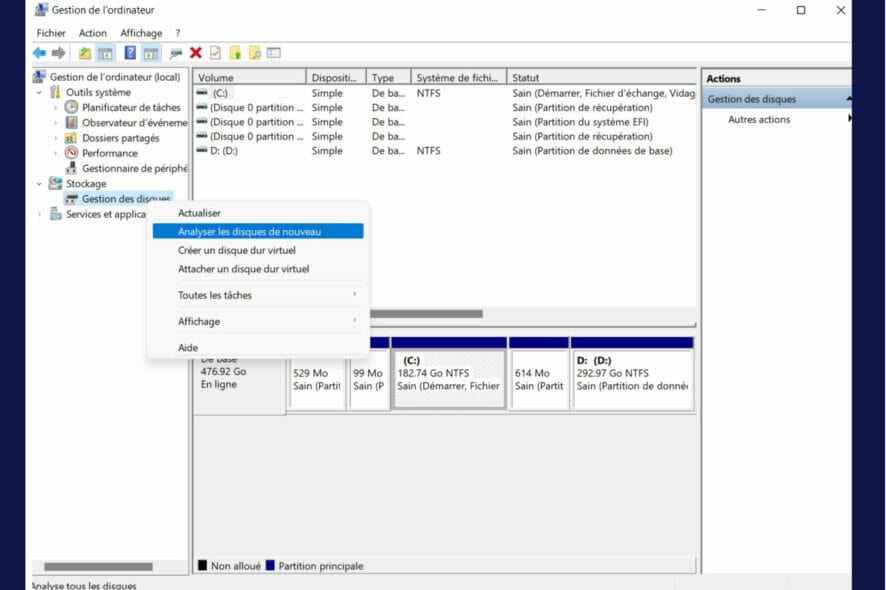 disque dur interne non reconnu Windows 11