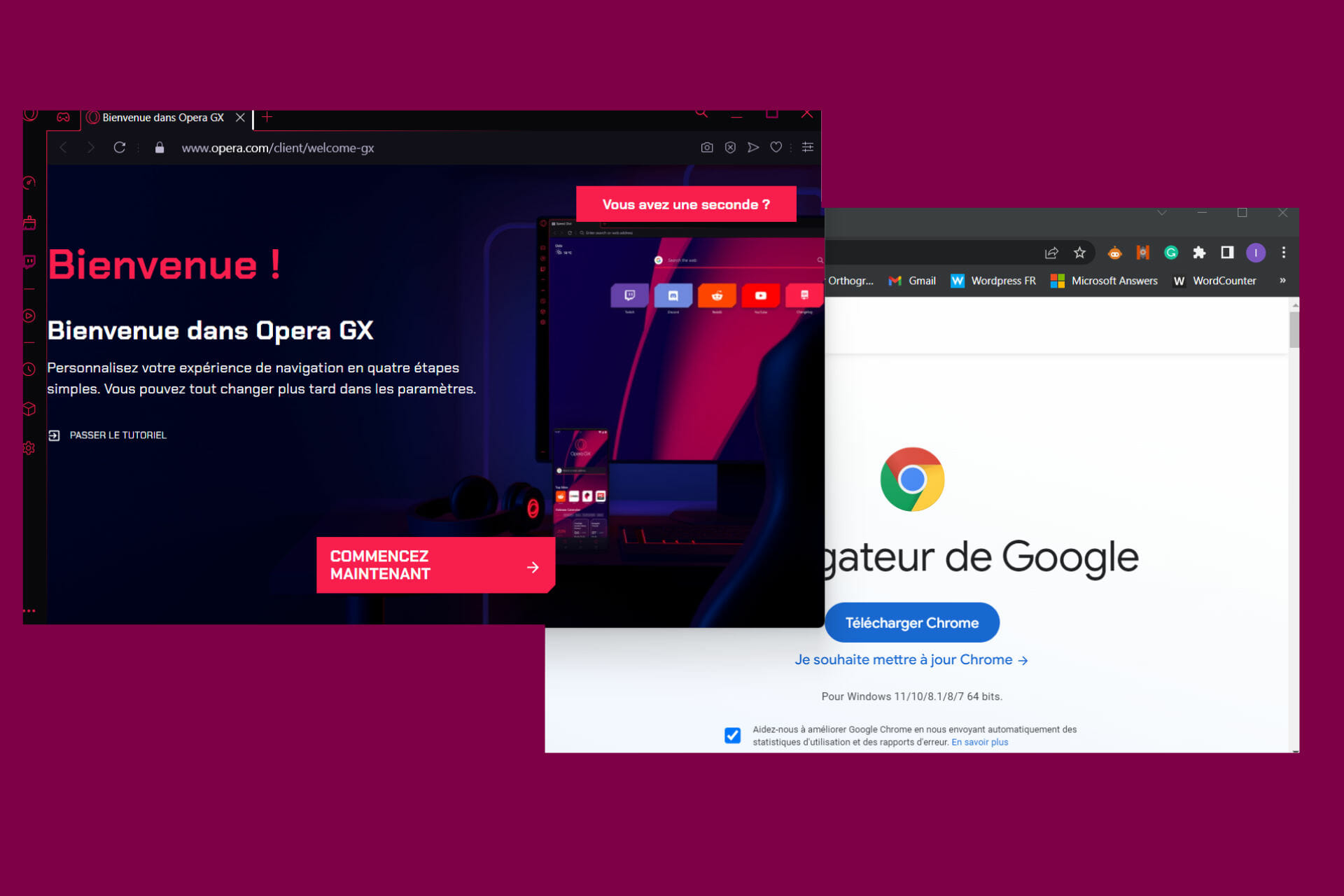 Google ou Opera GX - Quel est le meilleur navigateur pour les jeux