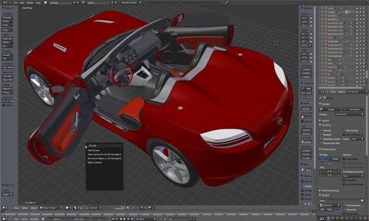 Blender 3D software