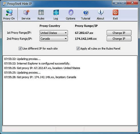 ProxyShell Hide IP software