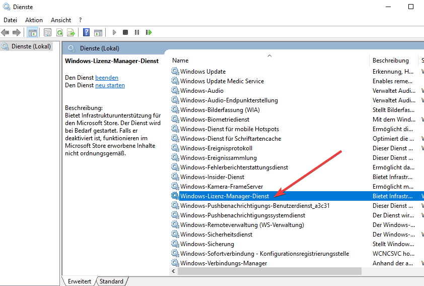 Windows-Lizenzmanager-Dienst