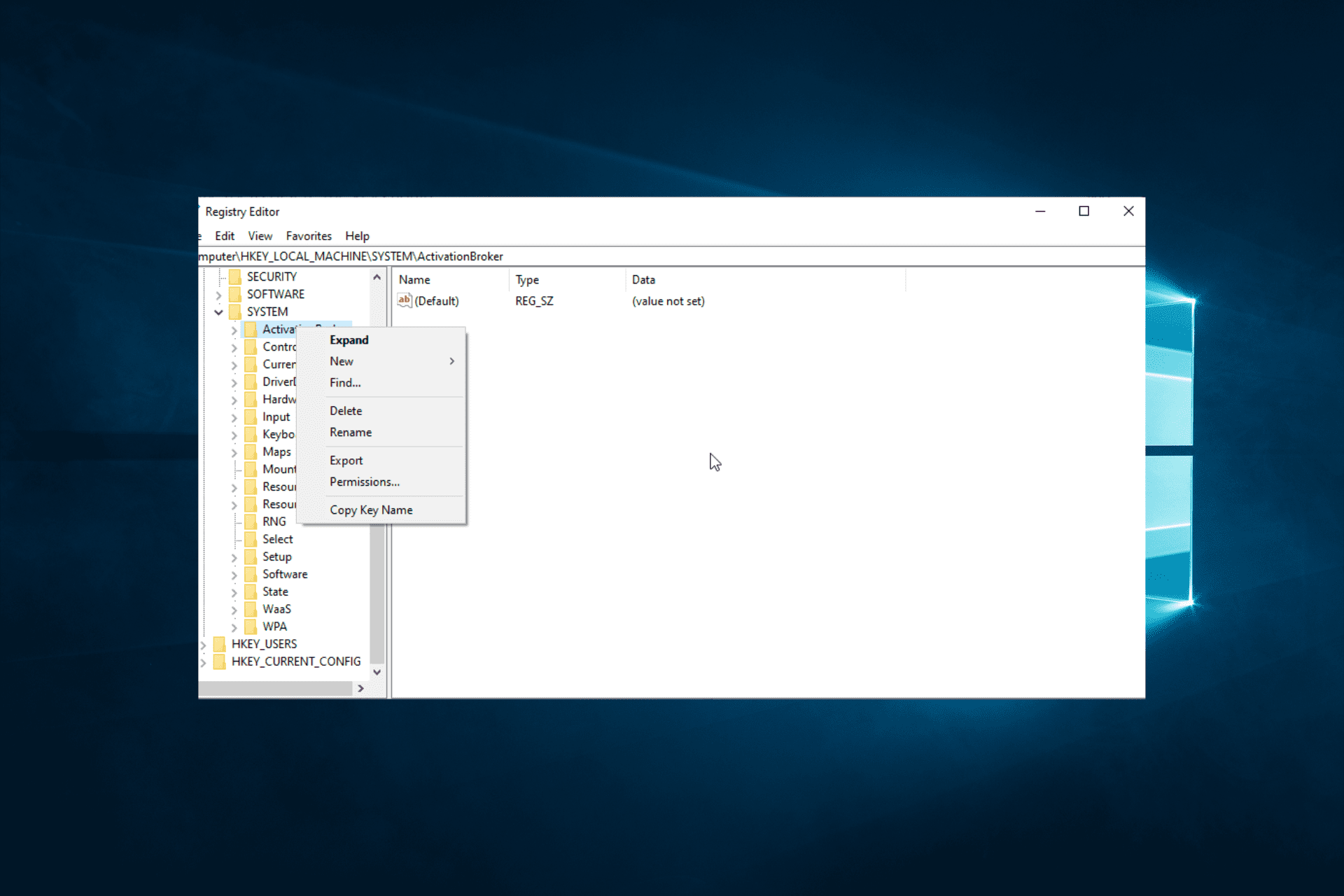 error escribir contenidos nuevos valor registro windows