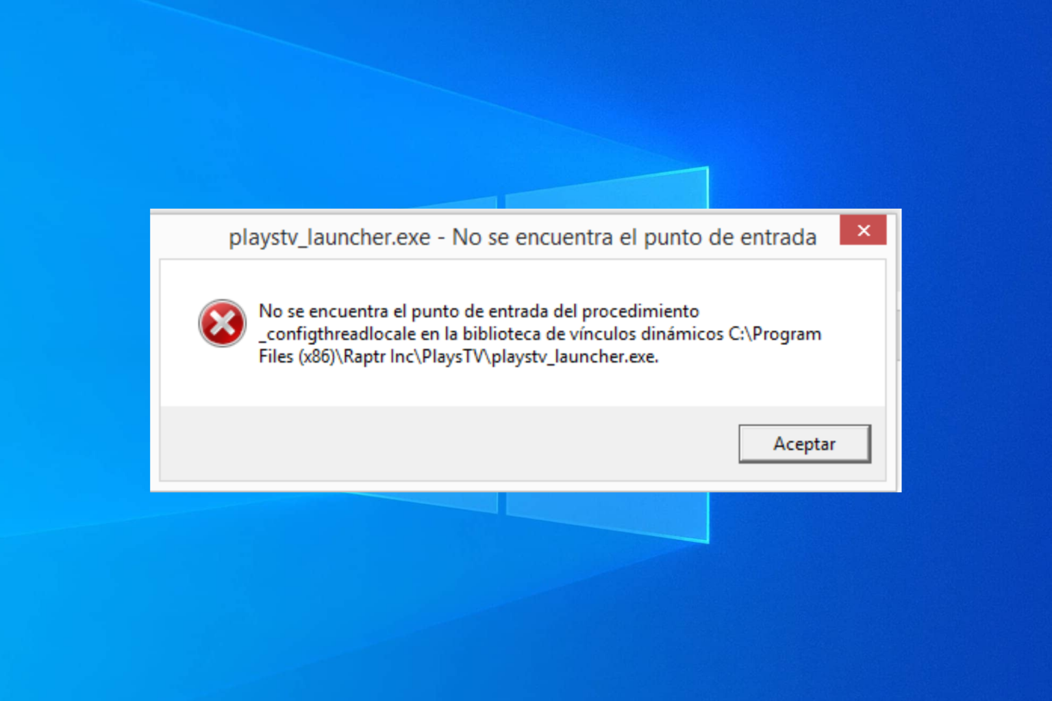 Error: No se Encuentra el Punto de Entrada del Procedimiento