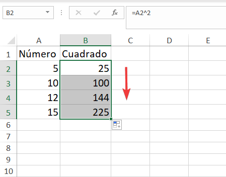 como-elevar-cuadrado-en-excel-arrastrar