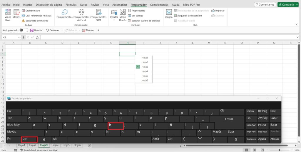 ¿Cómo Cambiar de Hoja en Excel con el Teclado?