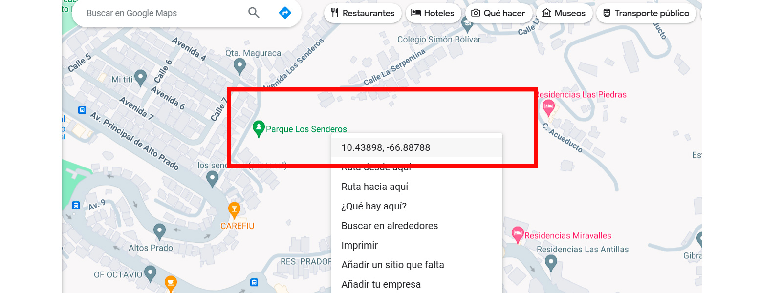 coordenadas google maps